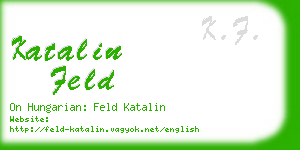 katalin feld business card